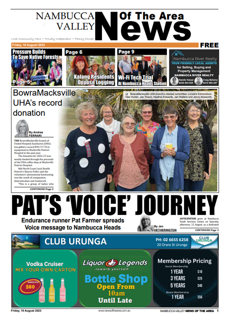 Nambucca Valley News Of The Area 18 August 2023