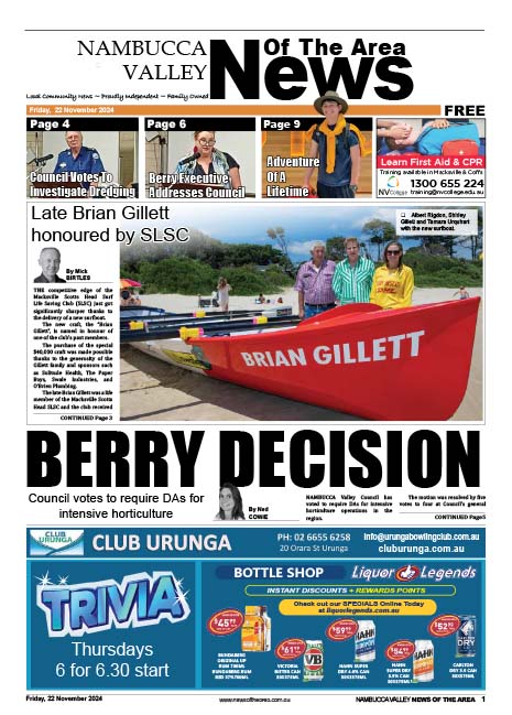 Nambucca Valley News Of The Area 22 November 2024