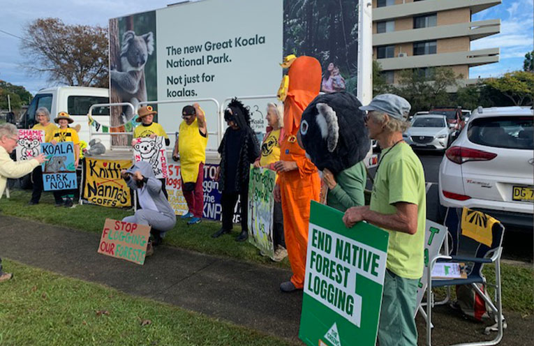 Billboard truck promotes the Great Koala National Park