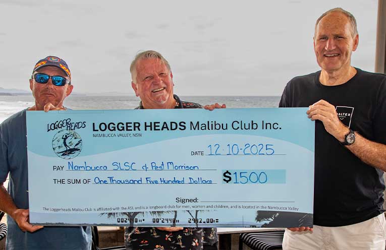 LoggerHeads make waves with $1,500 donation to Surf Life Savers