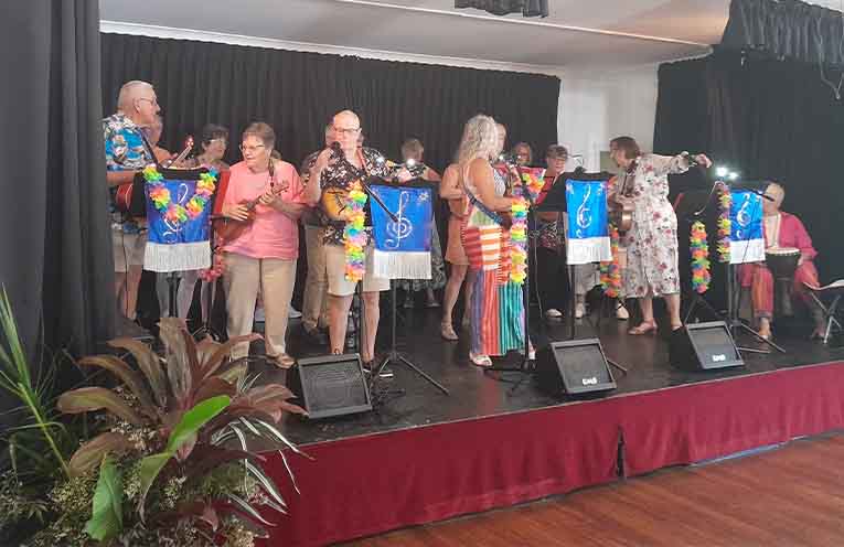 Ukuleles and flowers delight at Stuarts Point