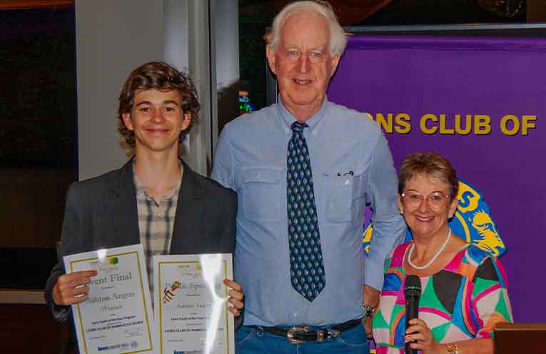 Ashton Angus wins Nambucca Heads Lions Youth of the Year