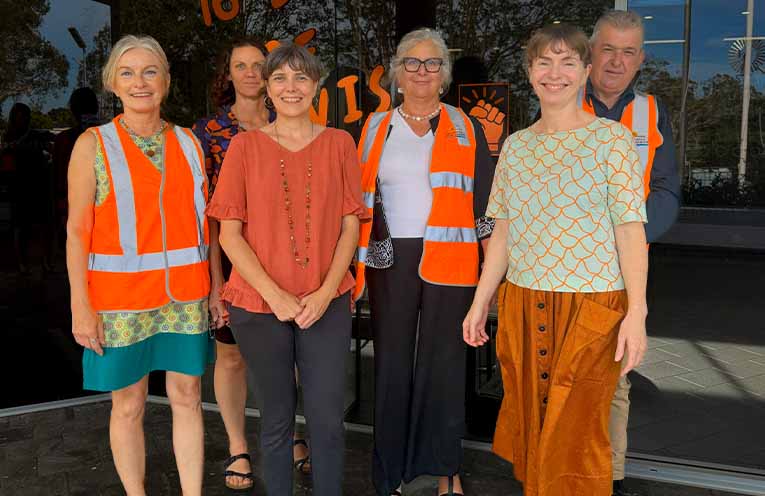 Macksville Bridge lights up in support of campaign to end gender-based violence