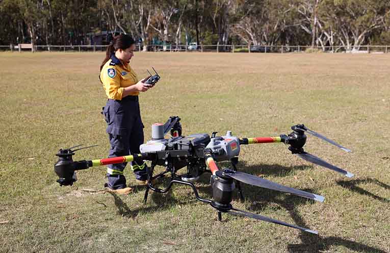Drones provide volunteers with live vision of firegrounds.