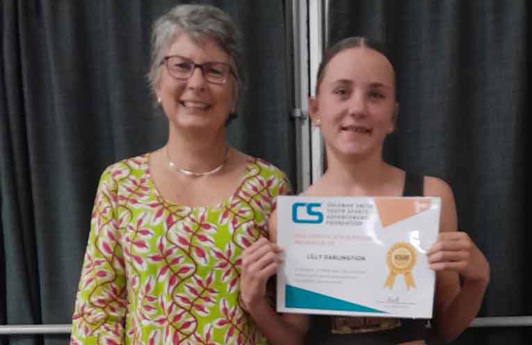 Further funding for youth athlete Lilly Darlington