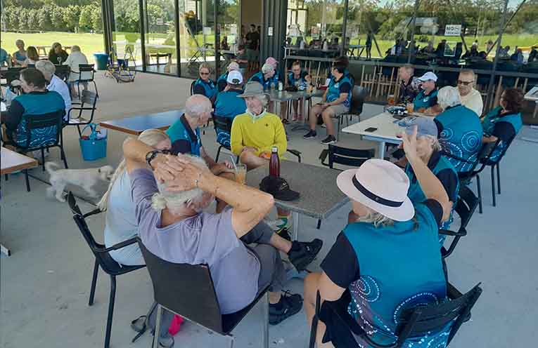 The gathering at the Hub. Photo: Jen Hetherington.