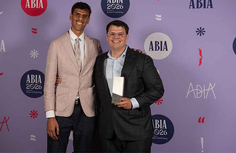 Corey Tutt OAM and artist Ben Williams at the Australian Book Industry Awards in Sydney. Photo: supplied.