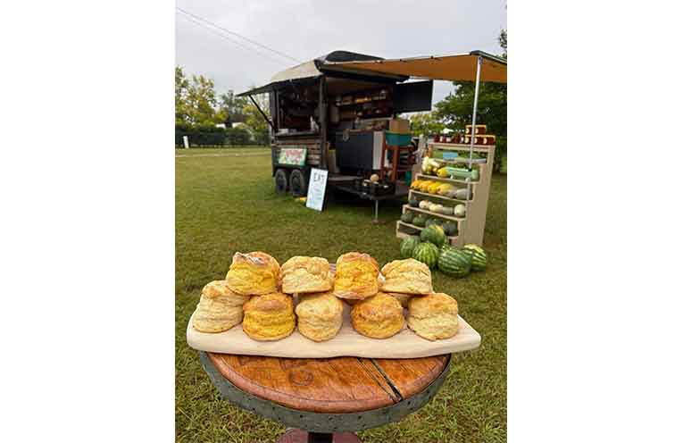 Scones attracting interest at Bowra Creek Farm roadside stall, Bowraville. Photo: Supplied by Bowra Creek Farm.