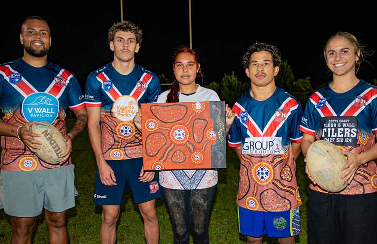 Young Gumbaynggirr artist’s design to shine in Roosters’ Indigenous Round