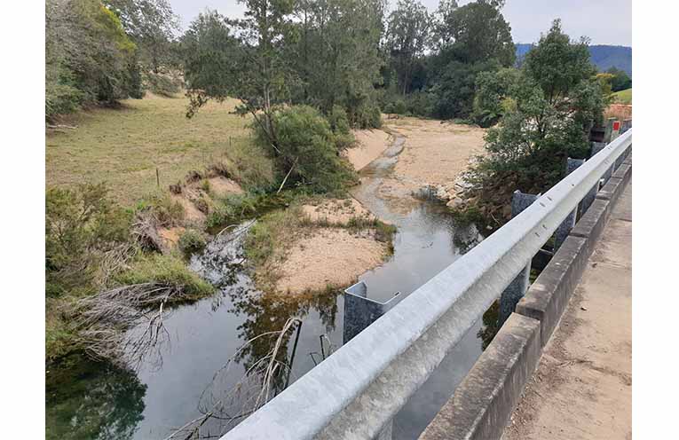 Missabotti Creek at Johns Bridge, August 2026. Photo: Sharon Jane.