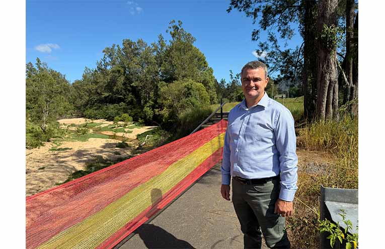 Nambucca Valley Council Acting General Manager, David Moloney at Johns Bridge in January, 2026, before work commenced. Photo: Supplied by NVC.