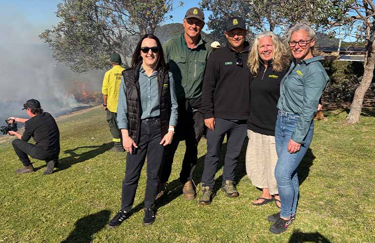Reflections team members Jacinta Campbell, Mick Essenstam, Dan Hickleton, Caroline Winters and Trudie Horskins witnessing the event. Photos: Supplied by Reflections.