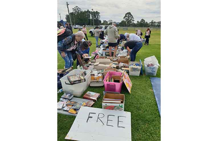 Everything free at the community stall at Macksville Showgrounds on 22 August. Photo: Sharon Jane.