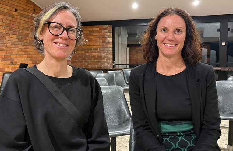 Catching up to discuss delivery of council’s Signage and Wayfinding Strategy are Anna Fisher, of Fisher Design & Architecture, and NVC’s Jan Rooney. Supplied by NVC. Photo: Supplied by NVC.