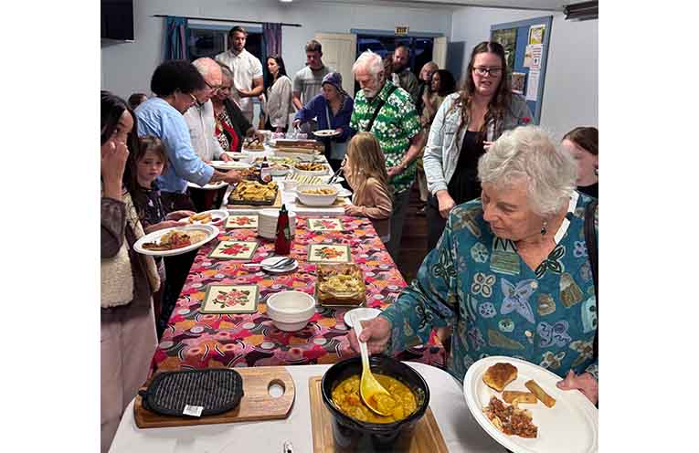 The Nambucca Baptist Church congregation celebrates together.