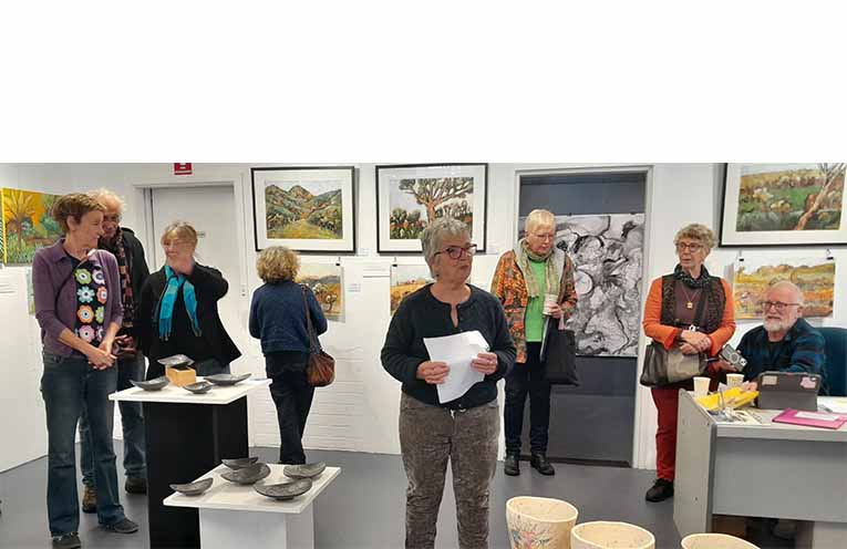 Chris Wilson addressed the gallery gathering.