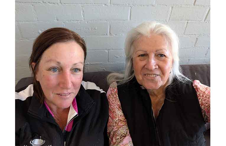 Div 1 women's runner-up Dianne O'Leary (left) and winner Deidre Fletcher.