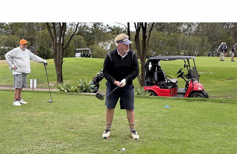 Michael Summerill was a picture of concentration at The Island under the watchful gaze of Steve Doherty. Photos: Supplied by NHIGC.