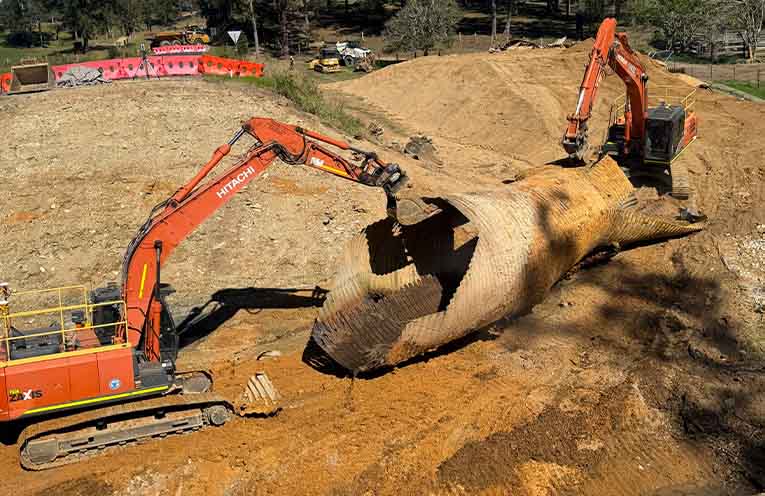 Part of the old Boat Harbour Road steel culvert. Photo: NVC.