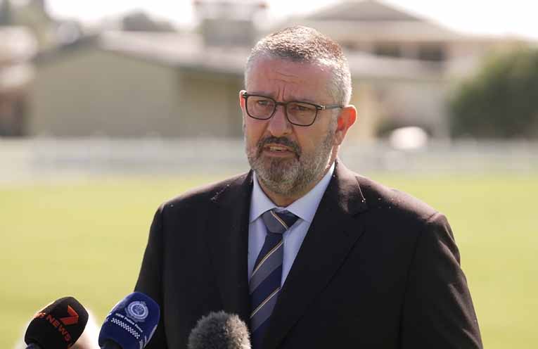 Homicide Squad Commander Detective Superintendent Joe Doueihi announces the re-investigation of the Bowraville Murders of 1990 and 1991, and the new million-dollar award for information that leads to a conviction. Photo: NSW Police.
