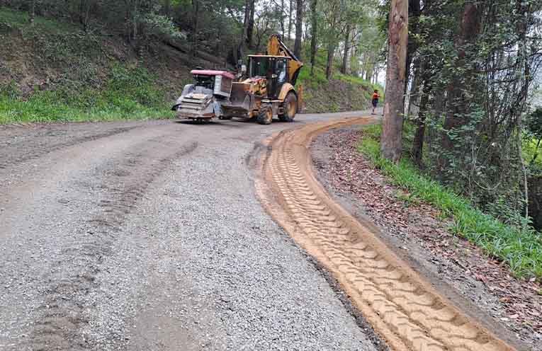 Council road maintenance crew on the move across Nambucca Valley