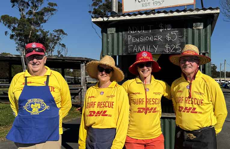 Chris, Amber, Jemma and Grant from Macksville-Scotts Head Surf Life Saving Club. Photo: Calissa Keough.