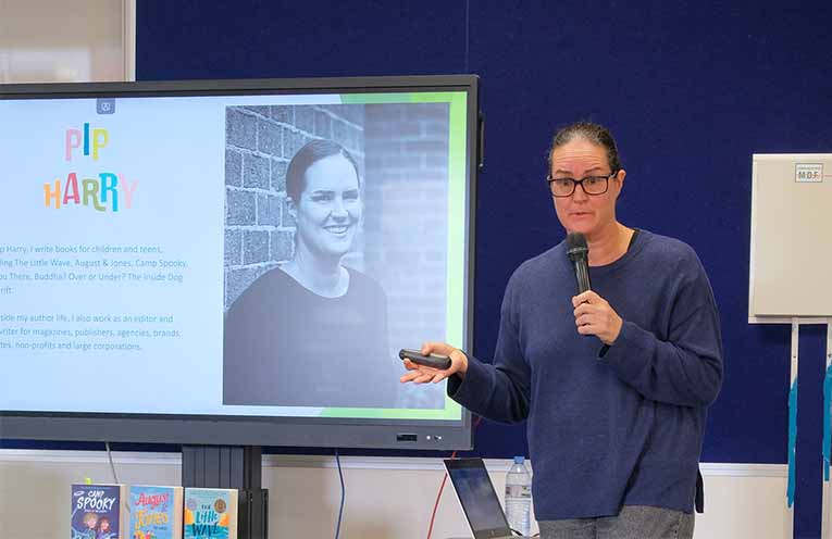 Pip Barry, author of ‘The Little Wave’. Photo: BRWF.