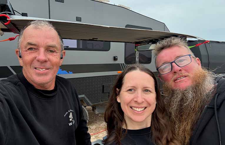 Andy reaches WA border after year on the road