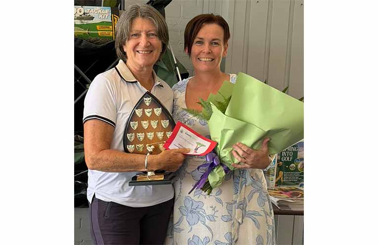 Nambucca Heads women's club champion Kerrie Eichorn with Laverty's Mandy Spear.